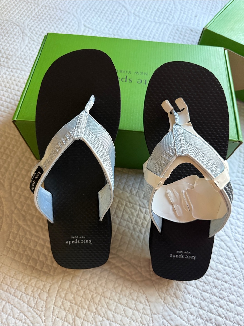 kate spade Black and light blue  Tone Casual Sport Sandals Sam icon platform - Picture 4 of 6